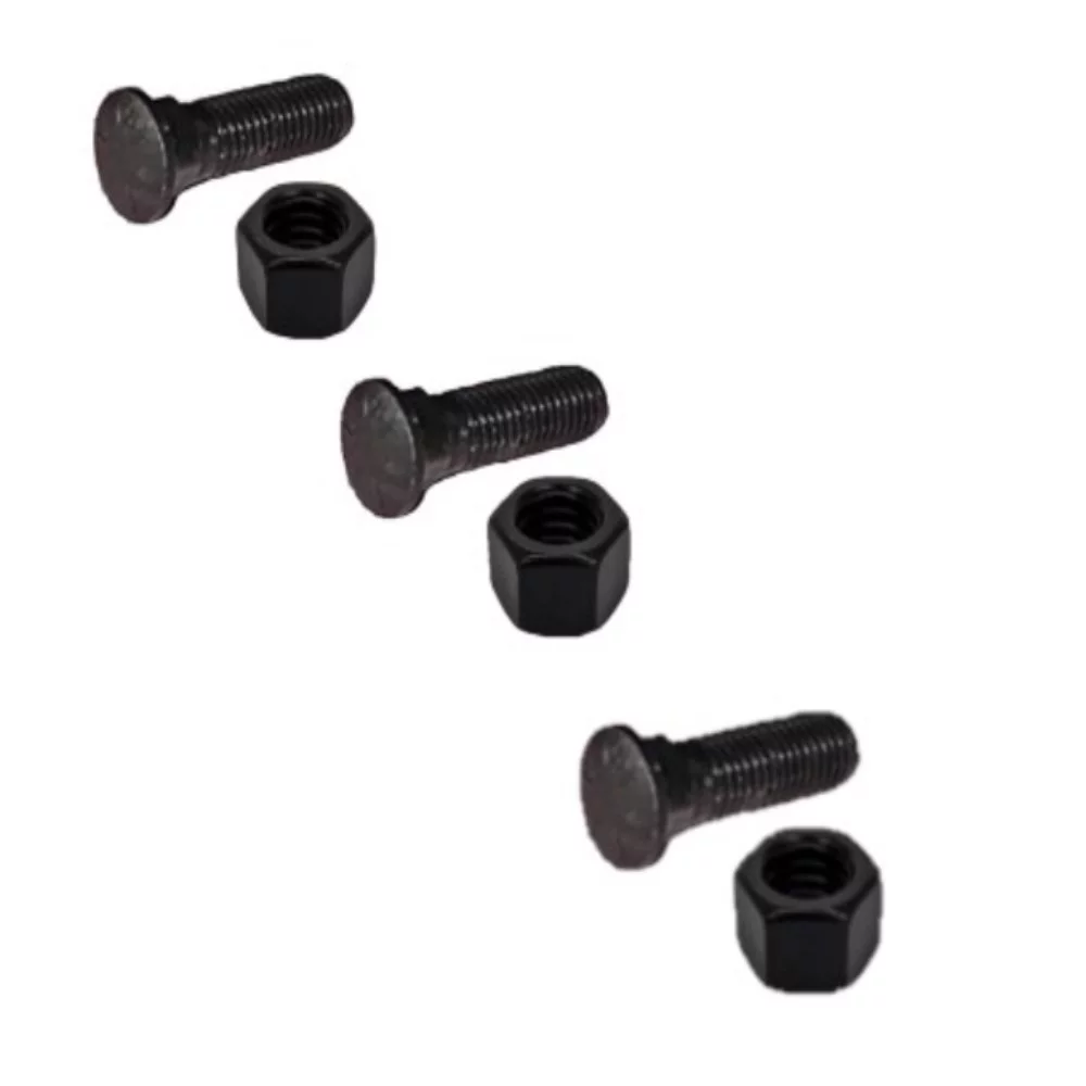 RAParts (3) Plow Bolt & Nut for Blades Cutting Edges 5/8-11x2 1/4 Grade 8 PM06705