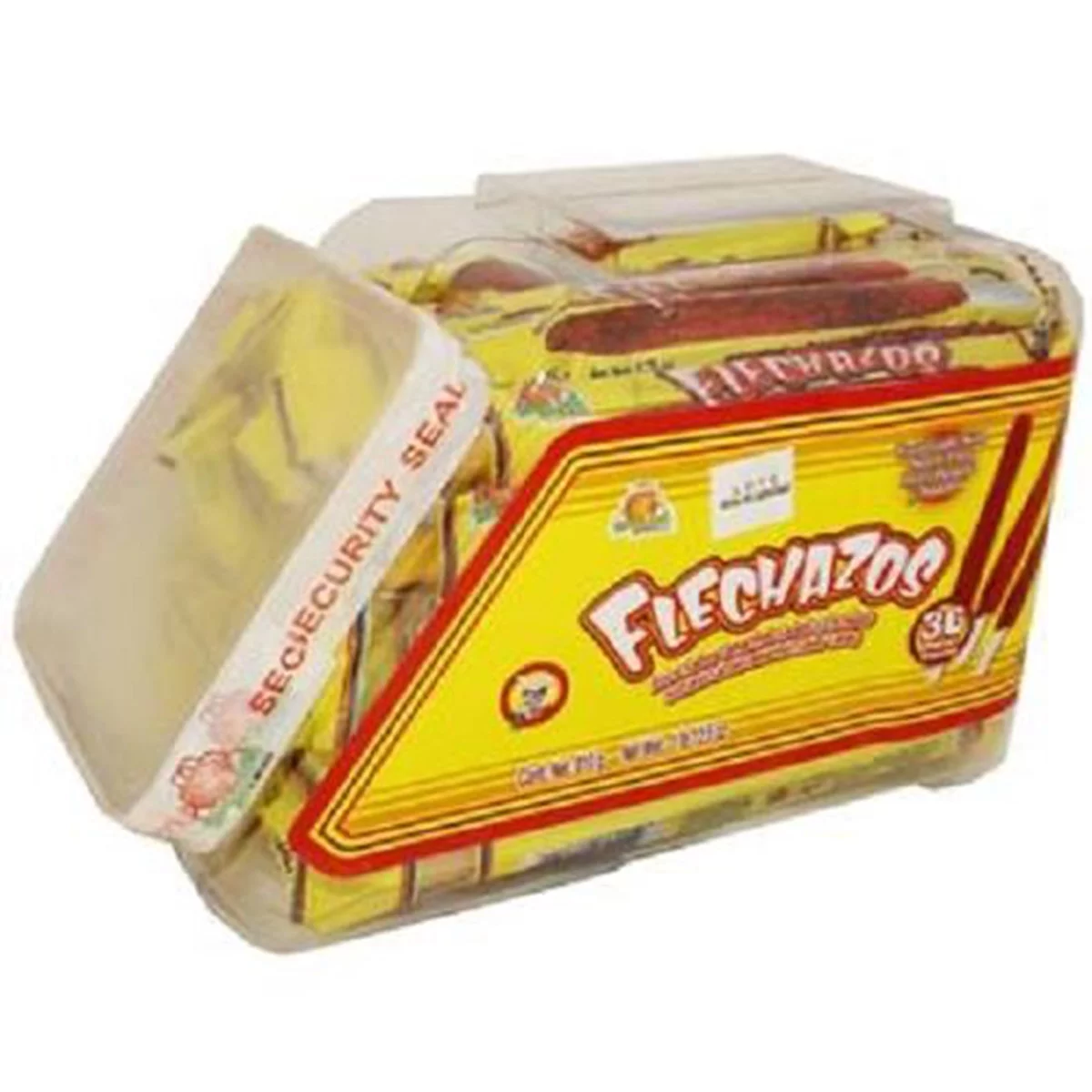 El Azteca Flechazos, Hot & Salt Tamarind Flavor Candy - Jar, Count 36 - Sugar Candy / Grab Varieties & Flavors