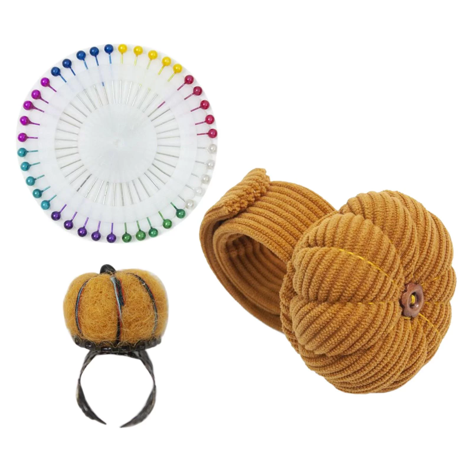 Wrist Pin Cushion Sewing Cushion for Quilting Stitchwork Knitting Yellow