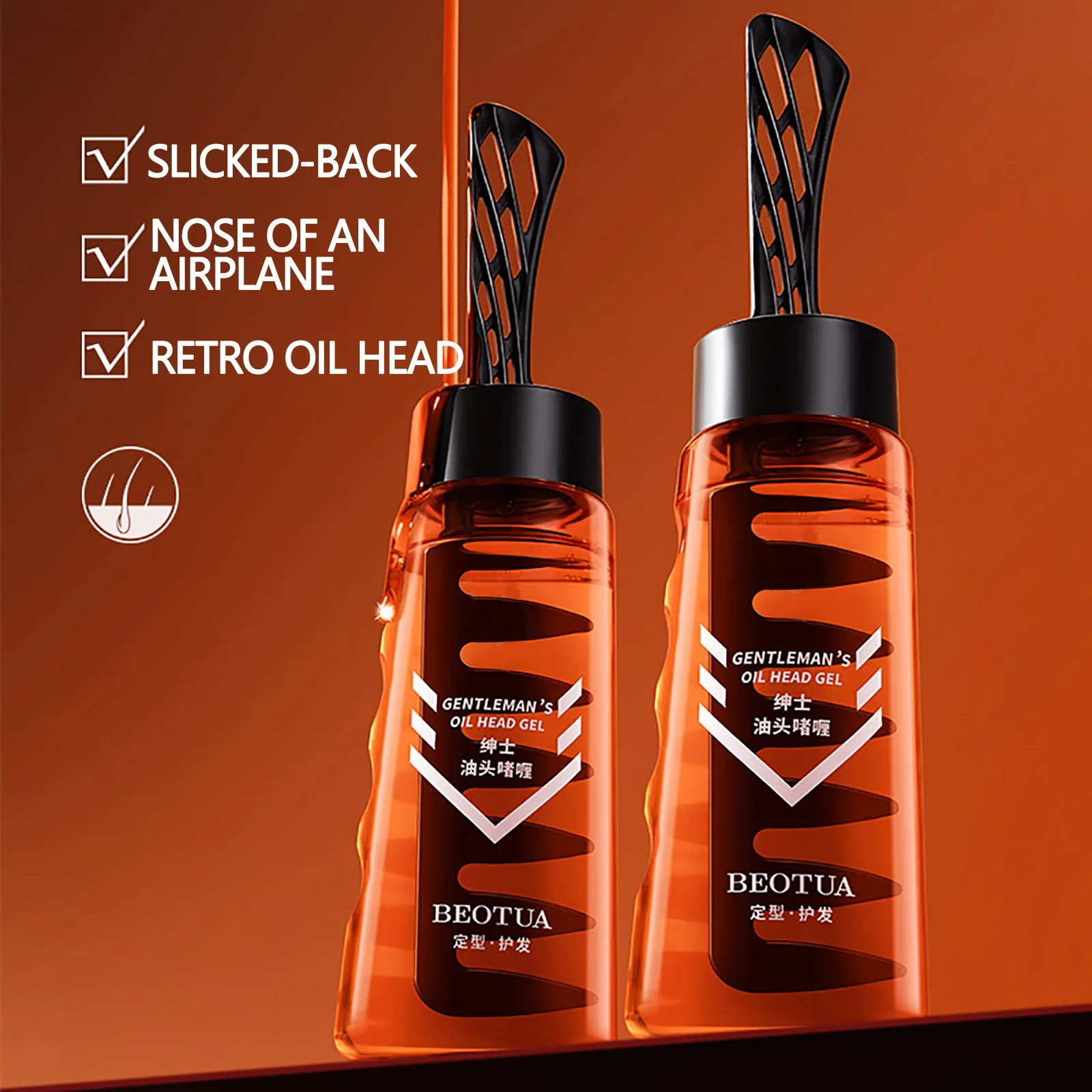 2024 Spring Savings Clearance!  East Moon Hair Oil Head Gel, Hair Gel for Men, 2-in-1 Men Hair Styling Gel with Comb, Strong Hold Hair Stying Gel, Long Lasting Men's Hair Styling Gel Tool Hair Wax