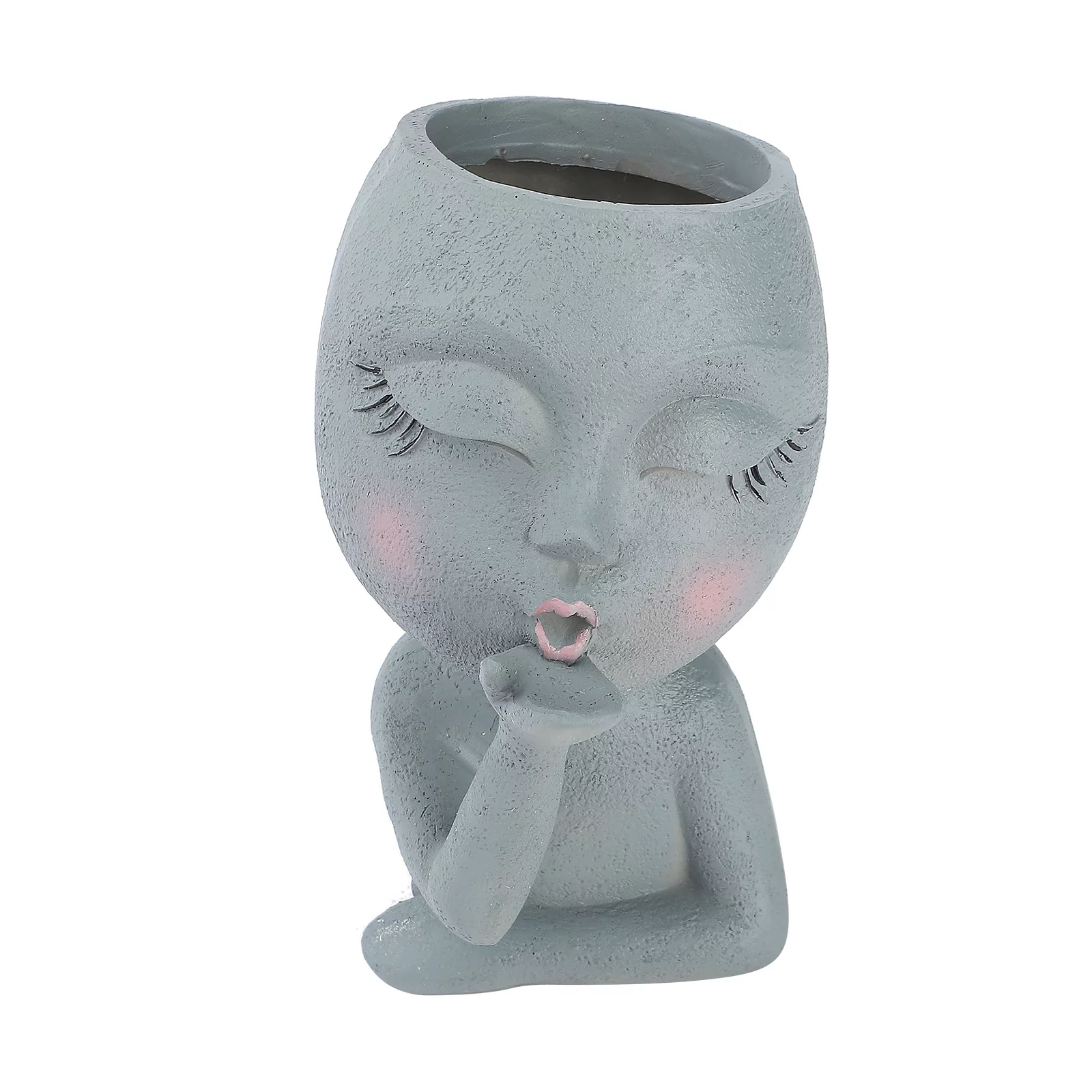 ZPSHYD Mannequin Resin Flower Pot Resin Mannequin Flower Pot Garden Decoration, Face Flower Pot, 8.5-inch Tall, Unique Outdoor Planter Decor