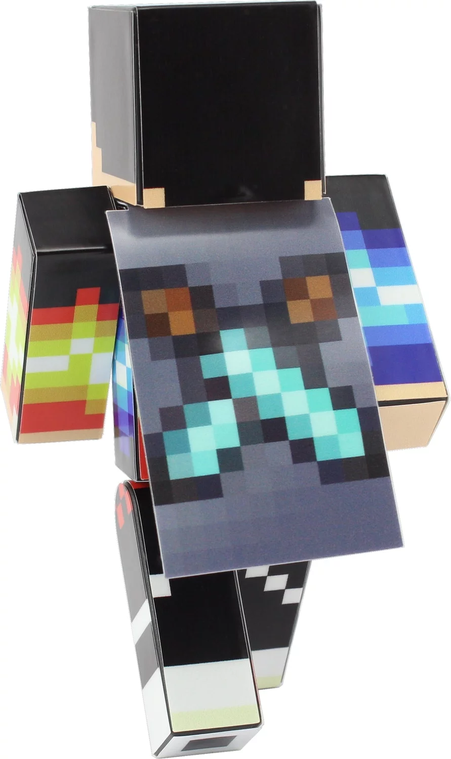 Fire and Ice Boy Action Figure Toy, 4 Inch Custom Series Figurines by EnderToys