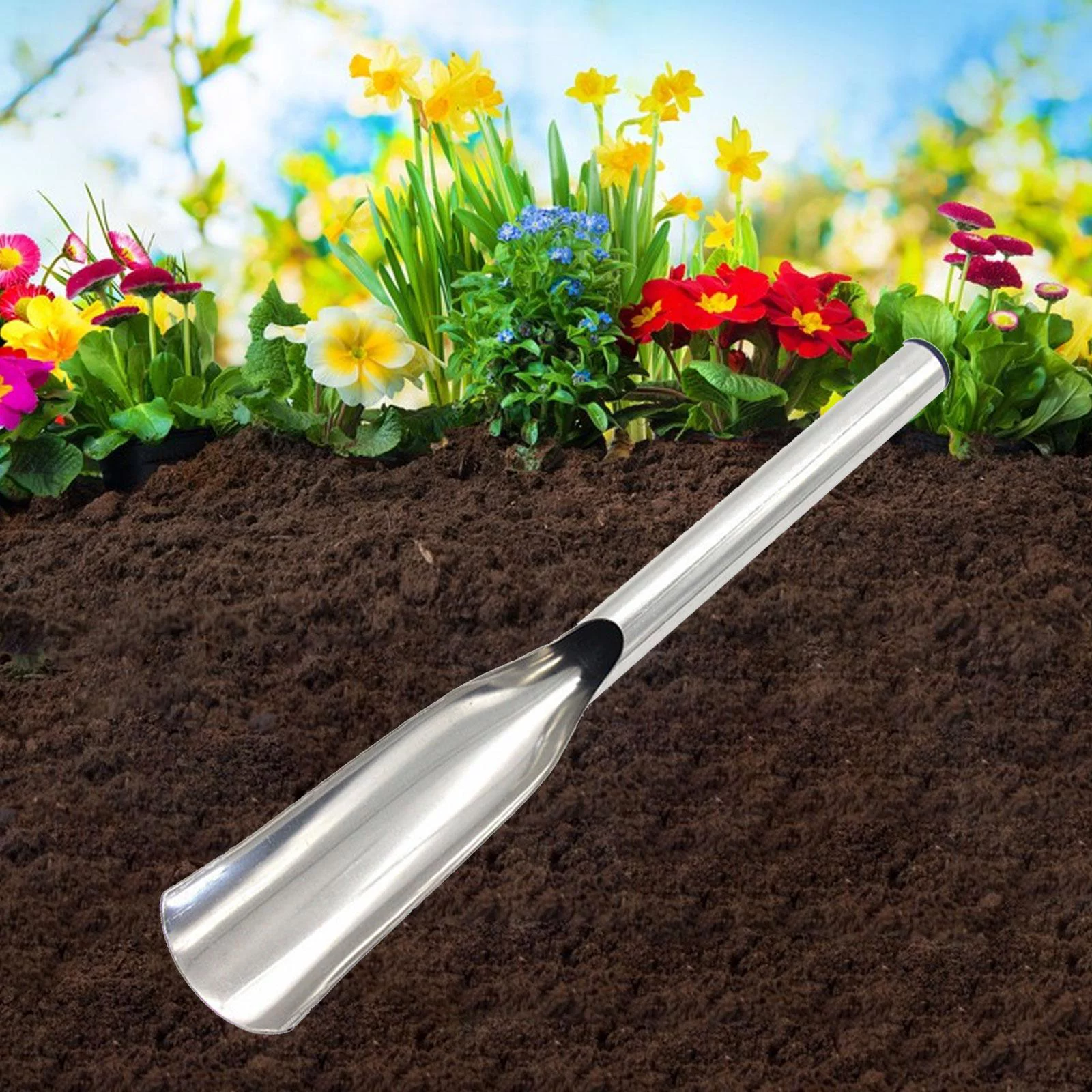 Gardening Shovel,Gardening Tools Garden Shovel Manganese Steel,Gardening Hand Tools Garden Small Point Shovel,Anti Skid Handle Non Slip Small Flat Shovel Wood,Ergonomic Handle Weeding Digging D