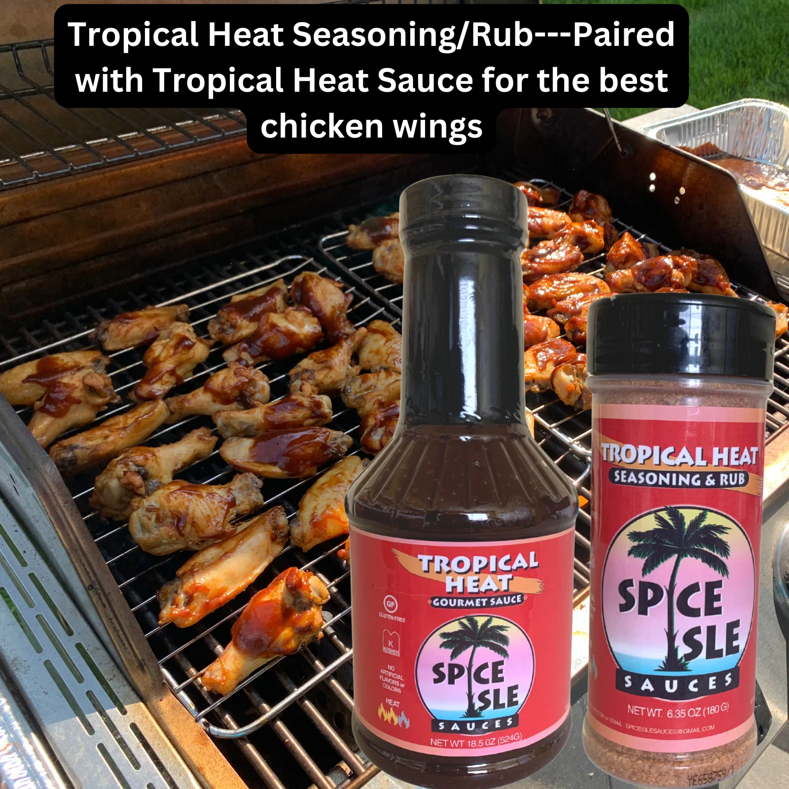 Spice Isle Sauces Tropical Heat Seasoning/Rub 2-pack, Spicy Caribbean Seasoning Blend with Tamarind, 2-6.35 oz