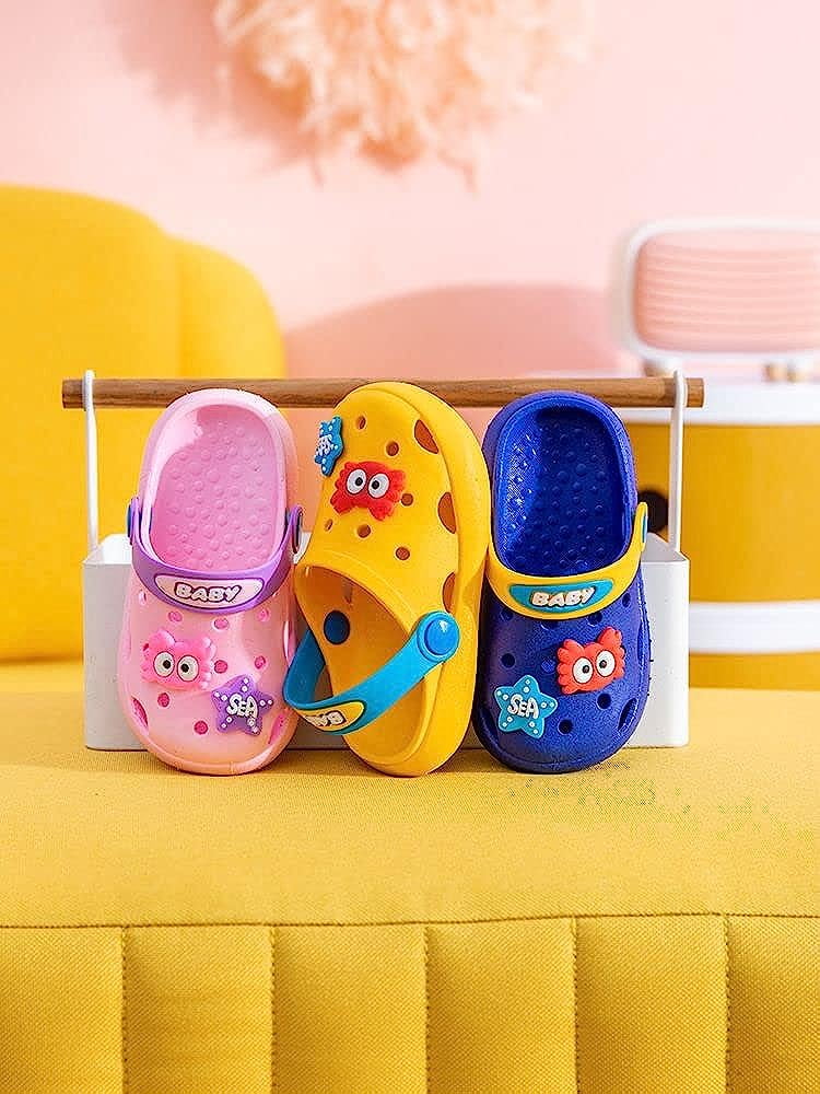 Kids Garden Shoes Swim Shoes Water Clogs Unisex-Toddler Pool Beach Garden Shower Summer Slides Slippers Flip Flops Jellies Girls Boys Slip-on