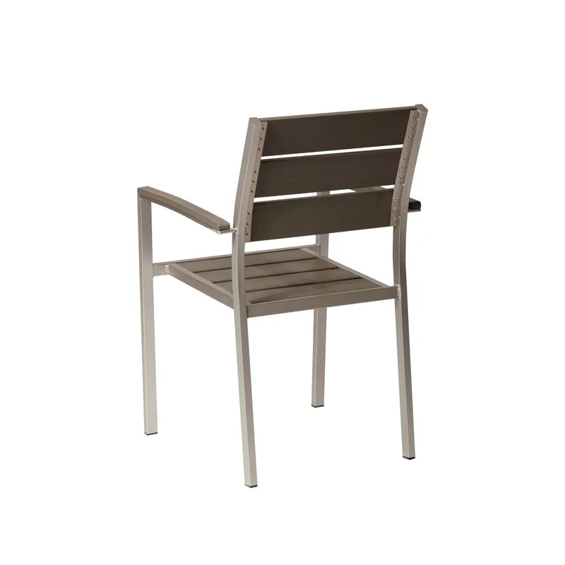 Pangea Home Breeze 7-piece Modern Aluminum Frame Patio Dining Set in Gray