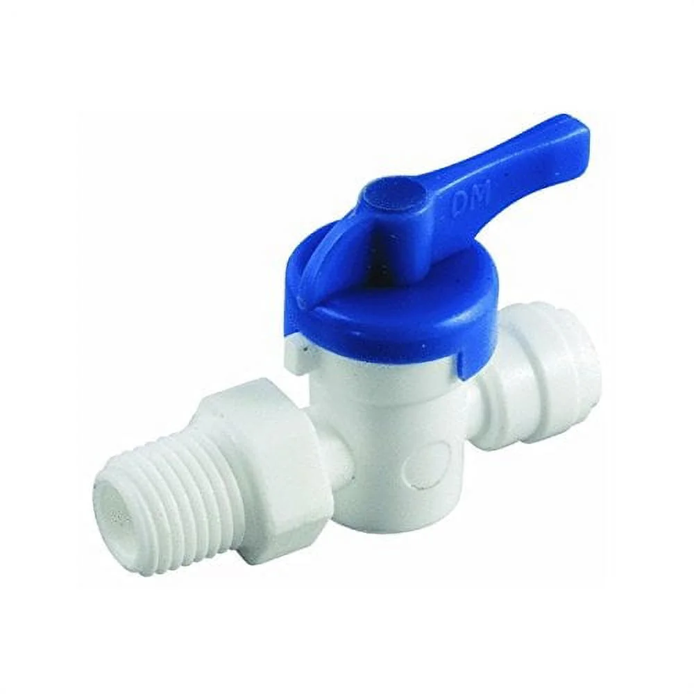 Anderson Metals 3/8 In. x 3/8 In. MIP Plastic Push-In Ball Valve 53901-0606