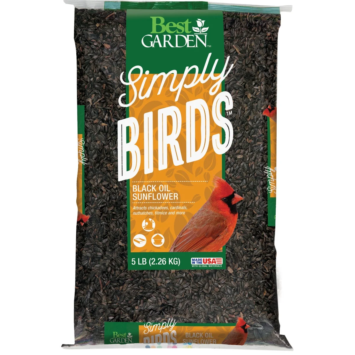 Best Garden 5 Lb. Black Oil Sunflower Wild Bird Seed 90054