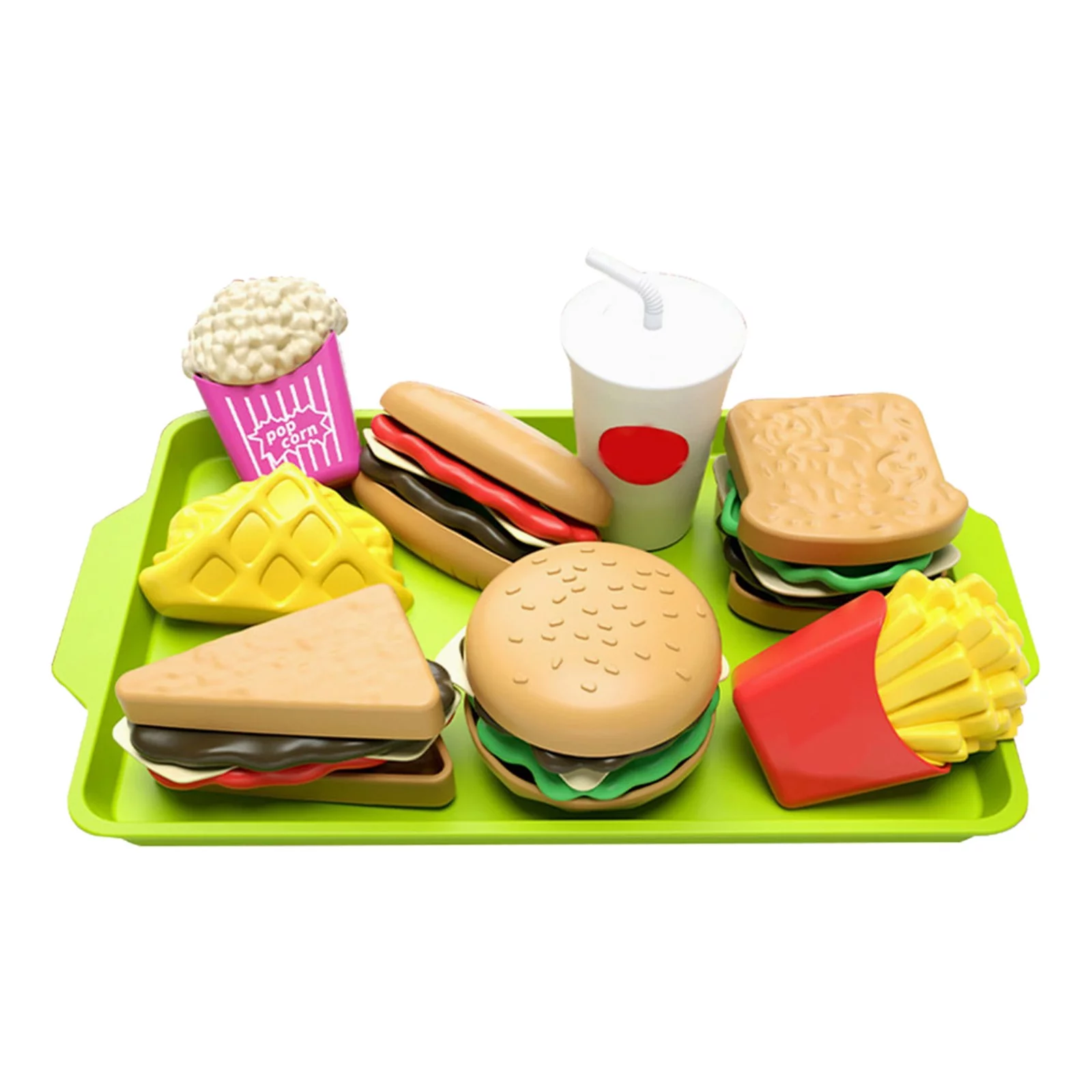Toy Kitchen Accessory Set Play Food Toys Set Educational Funny Pretend Toys Fast Food Playset For Toddlers