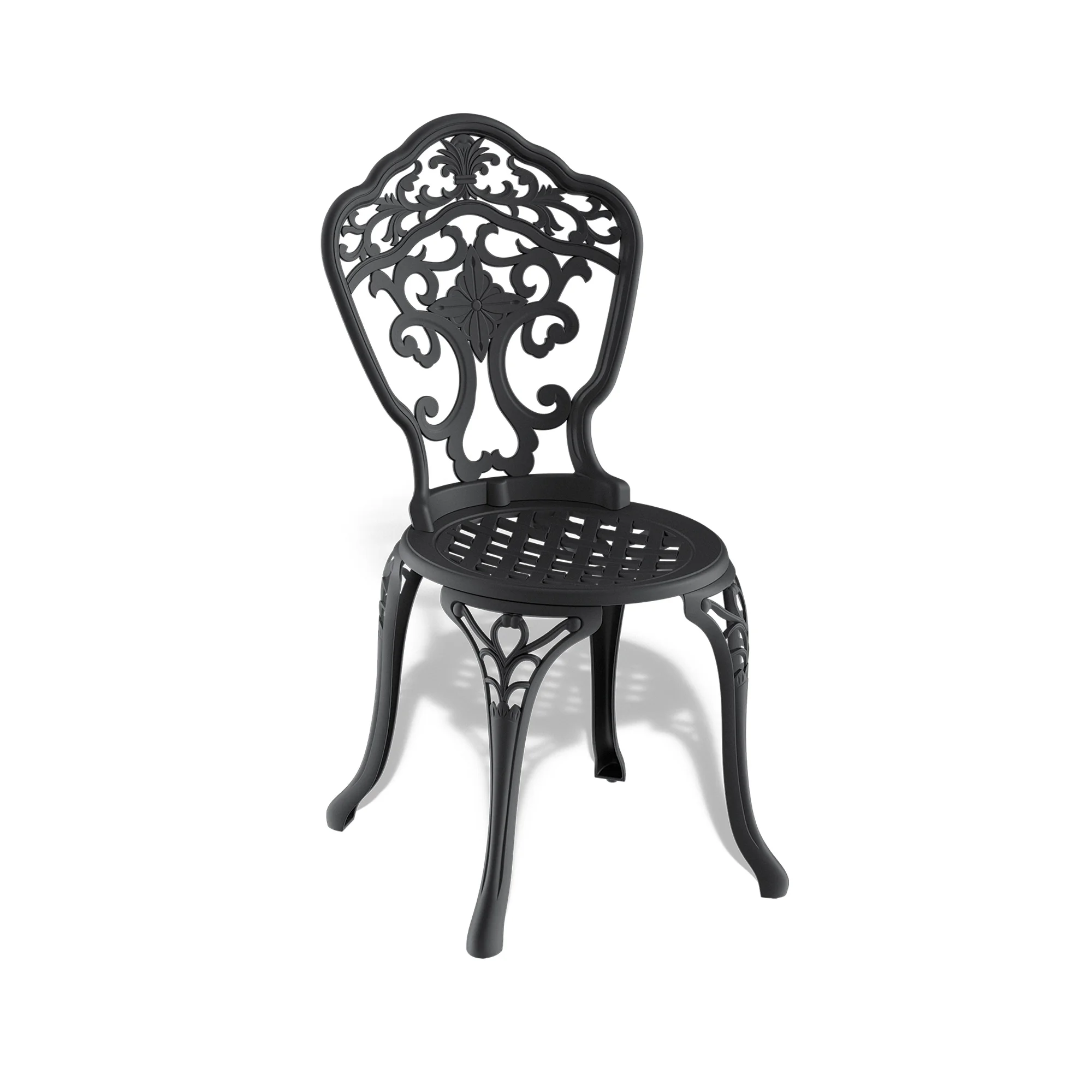 3-Piece Set Of Cast Aluminum Patio Furniture&nbsp; With Black Frame