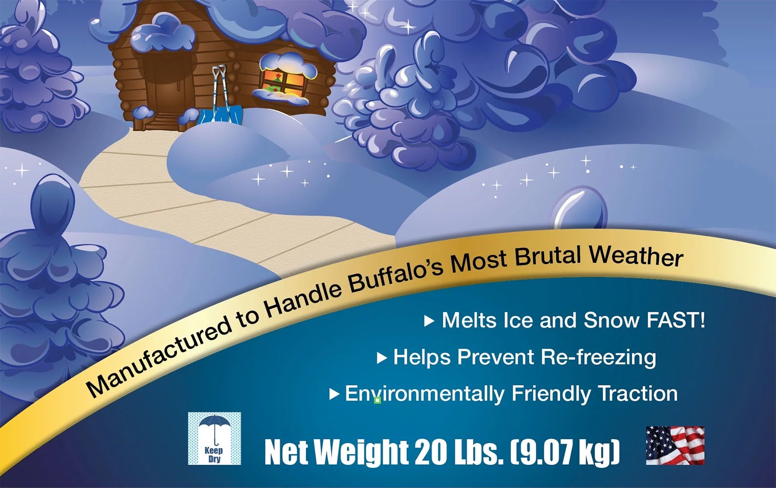 Buffalo Ice Melter Plus with Environmentally Friendly Traction Granules 20 lbs.
