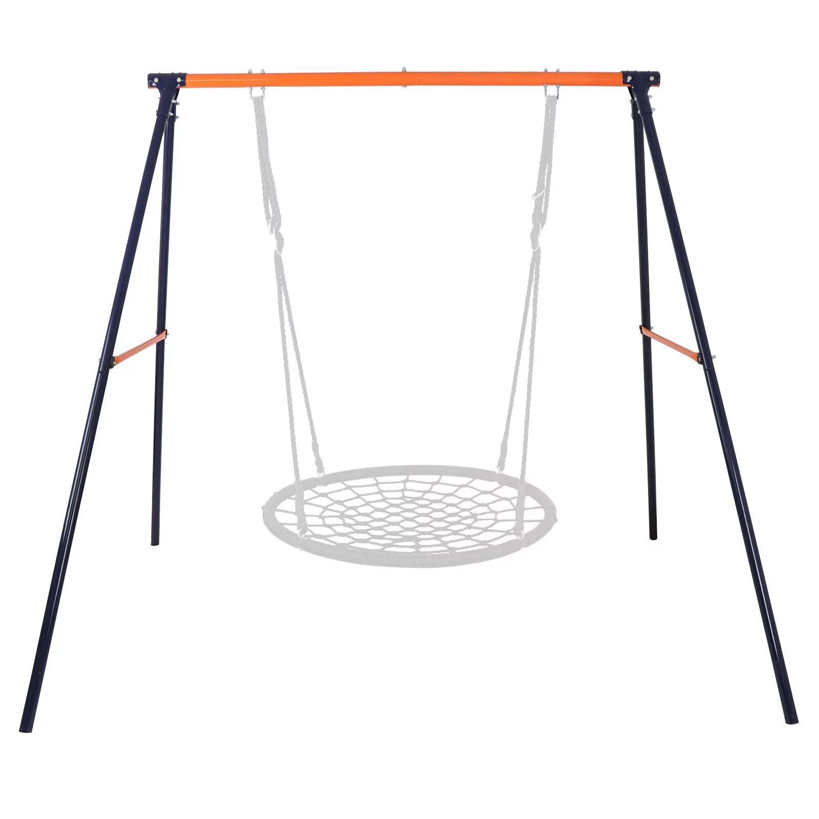 A Frame Swing Set Metal Frame Stand Fun Play Chair Kids Children Backyard Home
