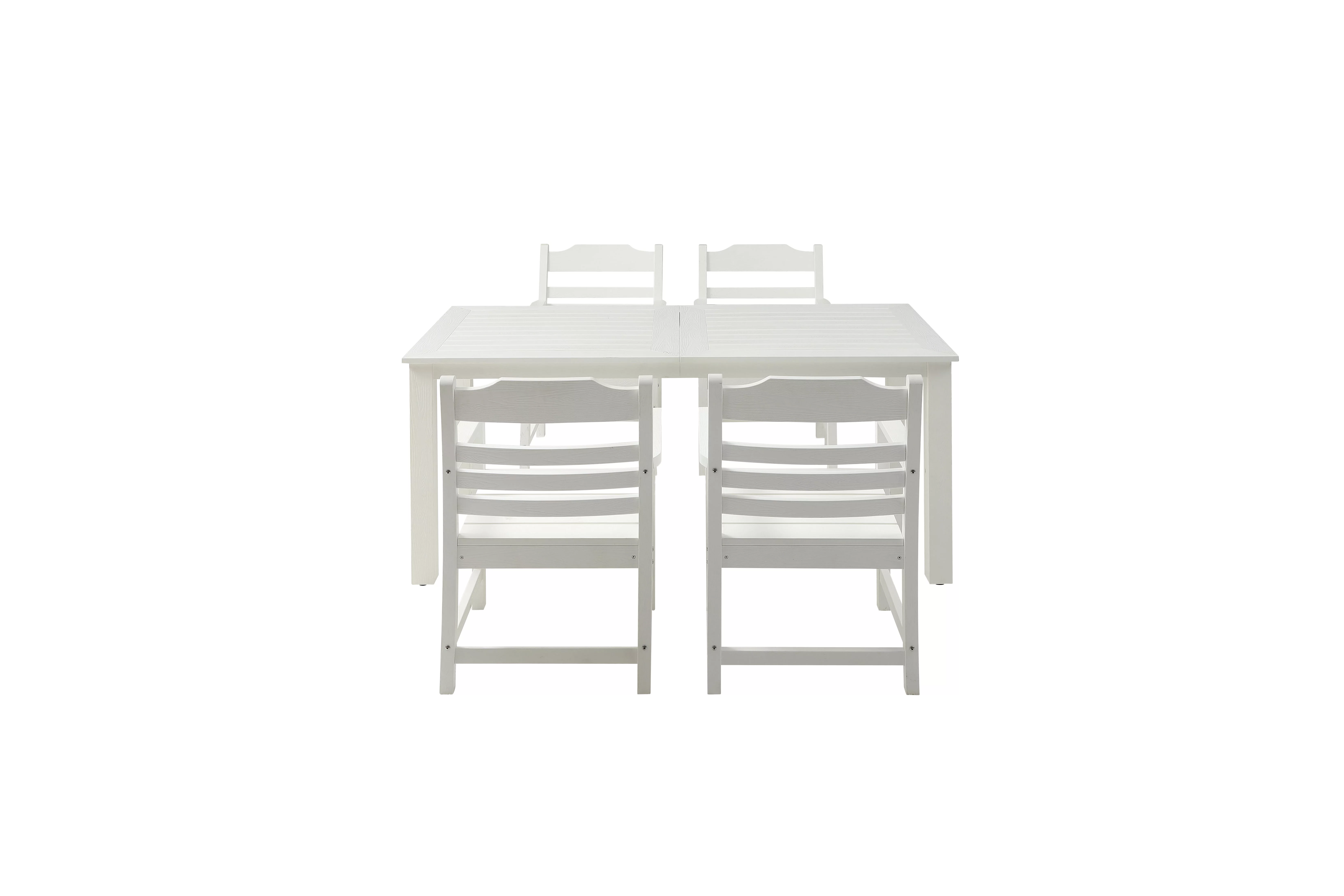 CoSoTower Hips Patio Furniture Dining Chair and Table, 7 Pieces(6 Dining Chairs+1 Dining Table) Backyard Conversation Garden Poolside Balcony White