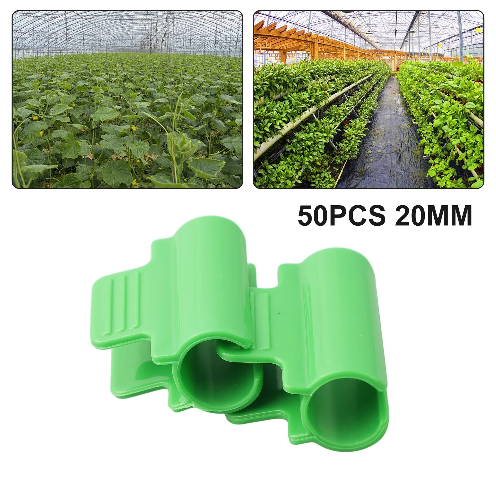 50PCS Greenhouse Clamps Plastic Cover Netting Tunnel Film Hoop Clips Garden