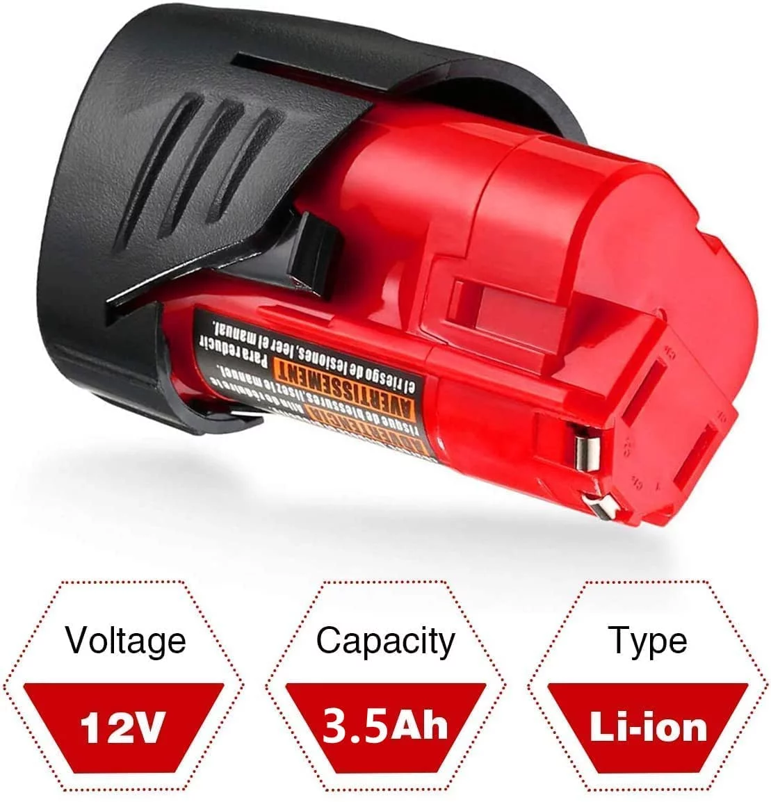 2Pack 48-11-2401 3500mAh Lithium Battery For Milwaukee M12 12 Volt 48-11-2420 48-11-2460