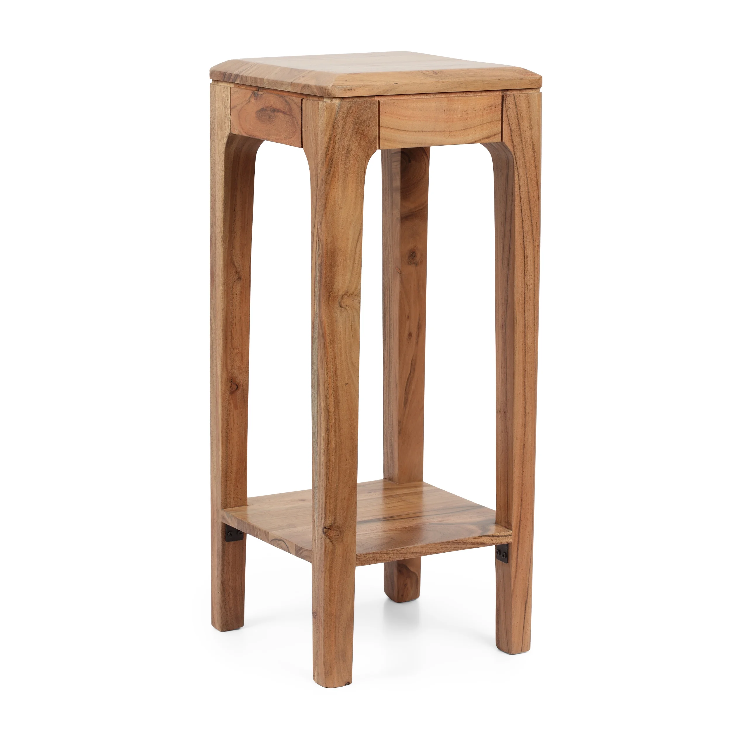 GDF Studio Judith Mid Century Modern Handmade Acacia Wood Plant Stand, Natural