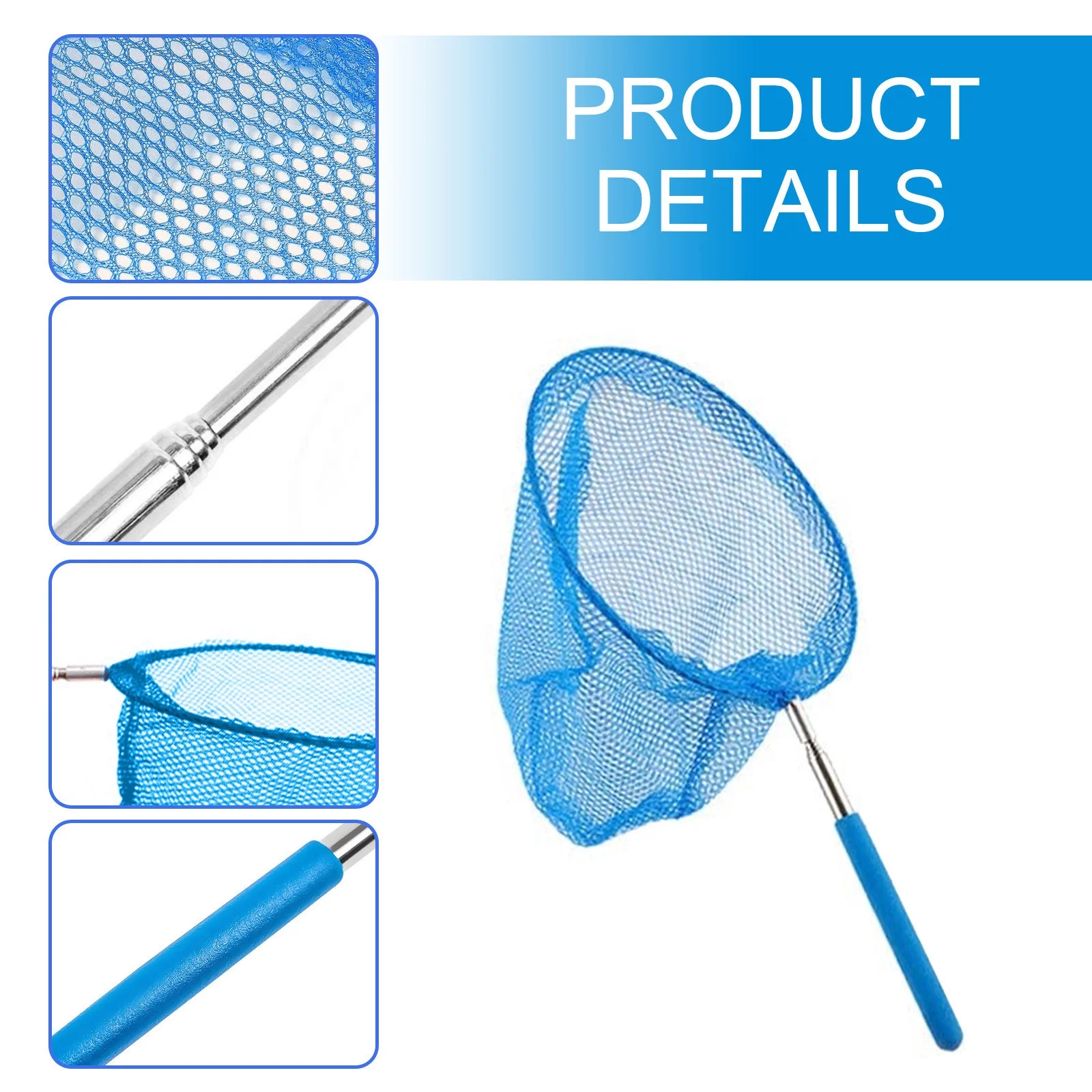 BadyminCSL Swimming Pool Fishing Net Skimmer Pond Bathtub Leaves with Rod Cleaning