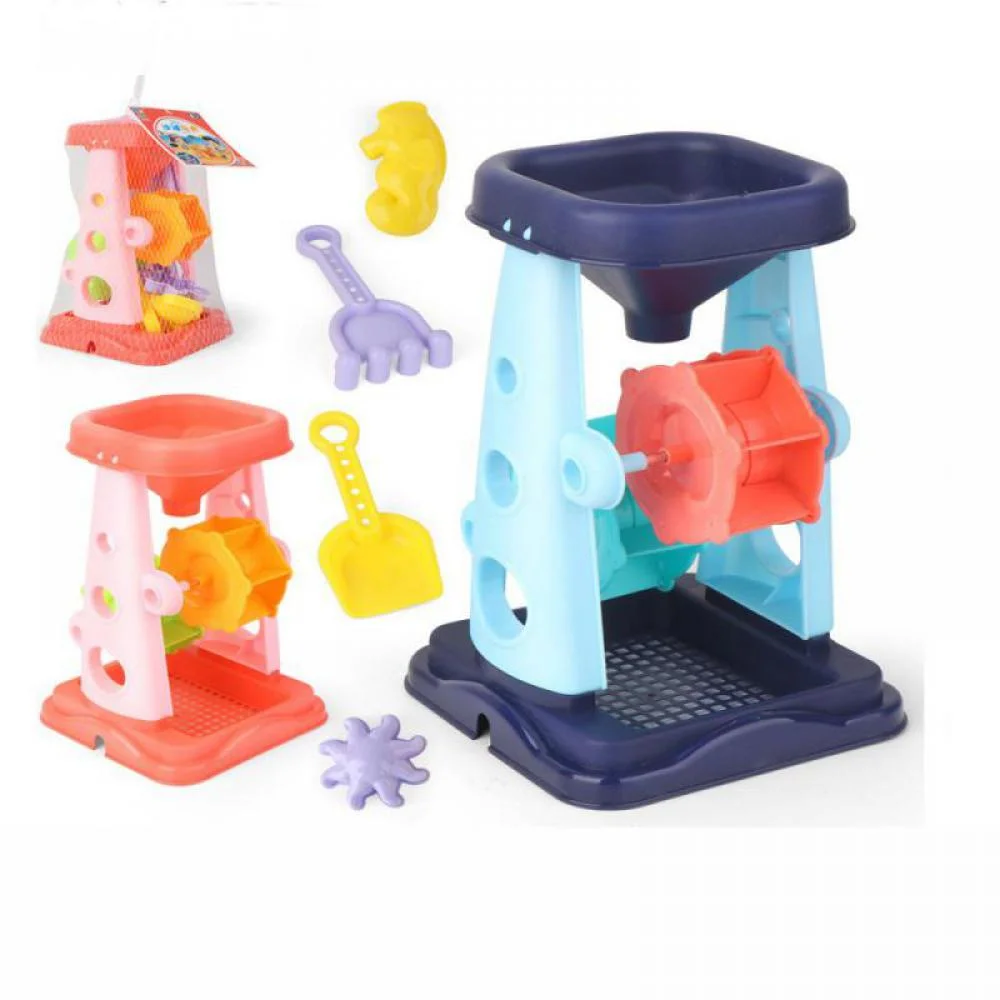 2/3PCS Childrens Beach Sand Toys Set Sand Wheel Toy Set With Spade Rake 2 Shape Molds Kids Outdoor Play Toy