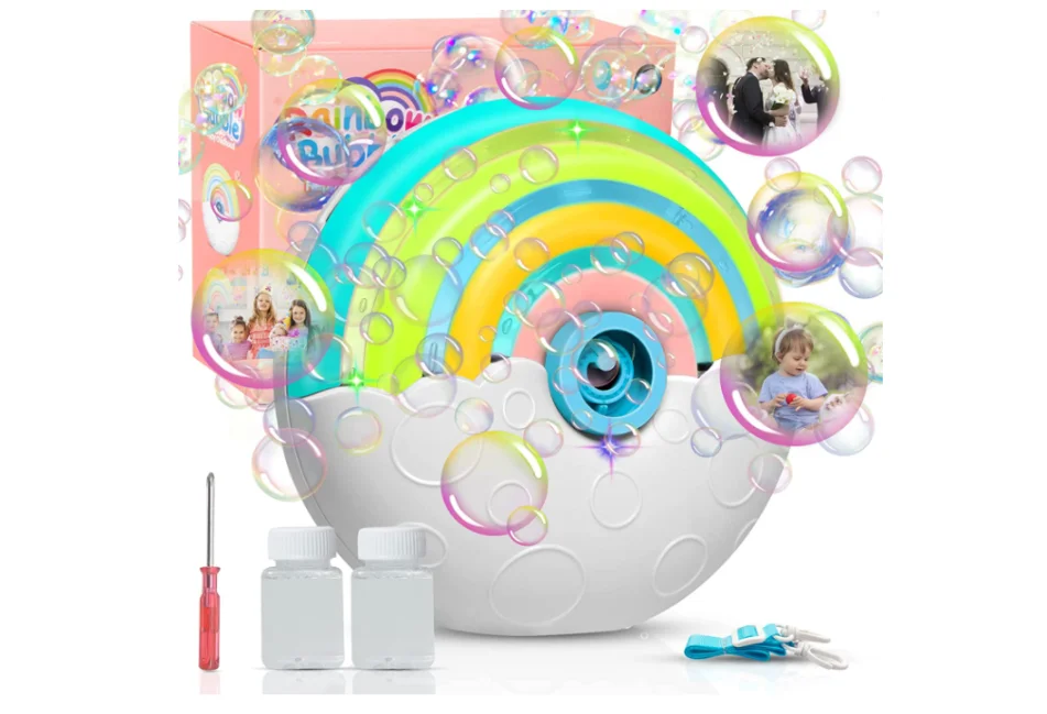 Kids Bubble Machine,Backpack Handheld Automatic Bubbles Maker Blower Toy,Silent Design, for Outdoor/Indoor Party