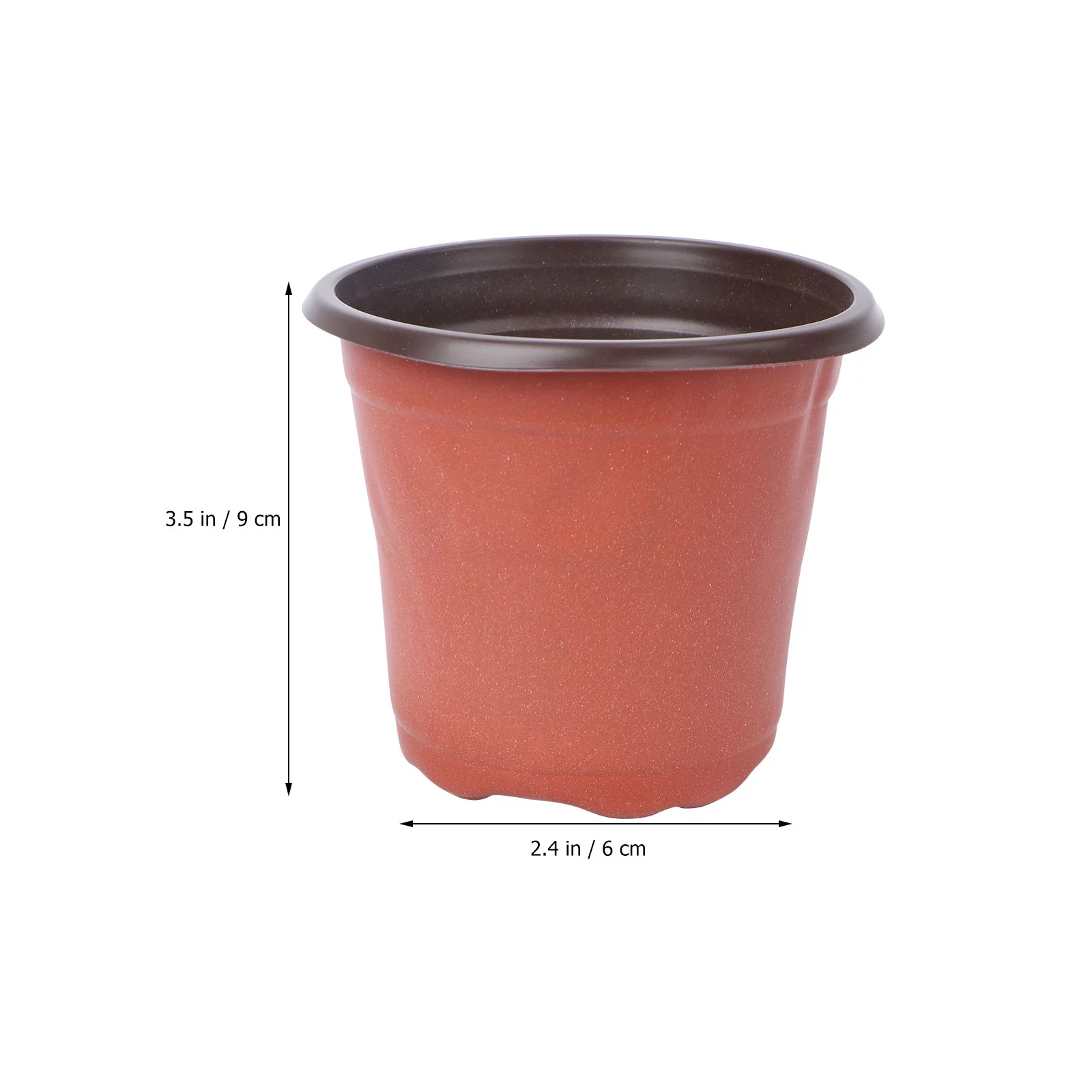 OUNONA 10PCS Plastic Plant Flower Pots Nursery Seedlings Pot Lightweight Two-tone Universal Seed Starting Pots
