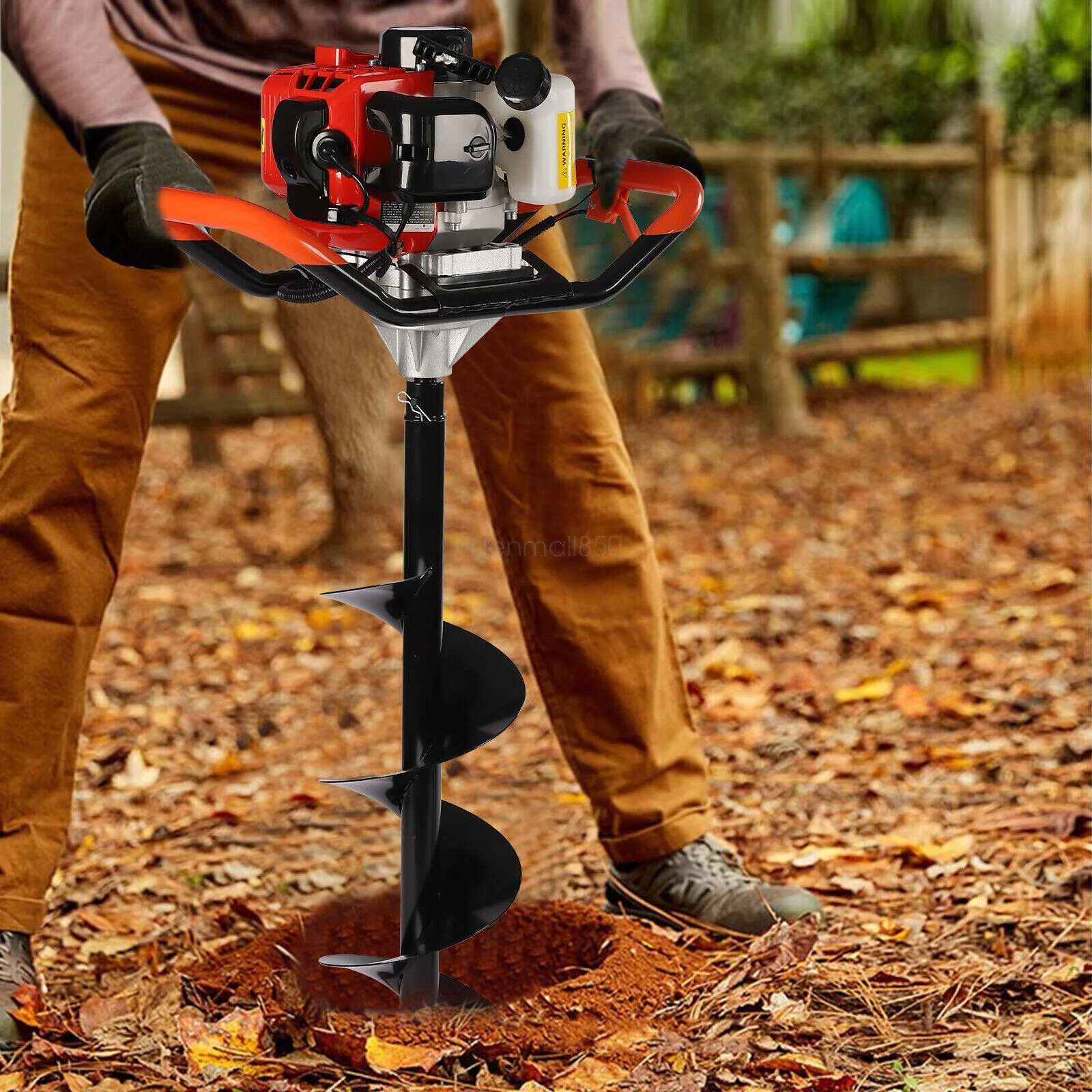 SHZICMY 2-Stroke Gas 52CC Powered Earth Auger Post Fence Hole Digger Powerhead Engine!