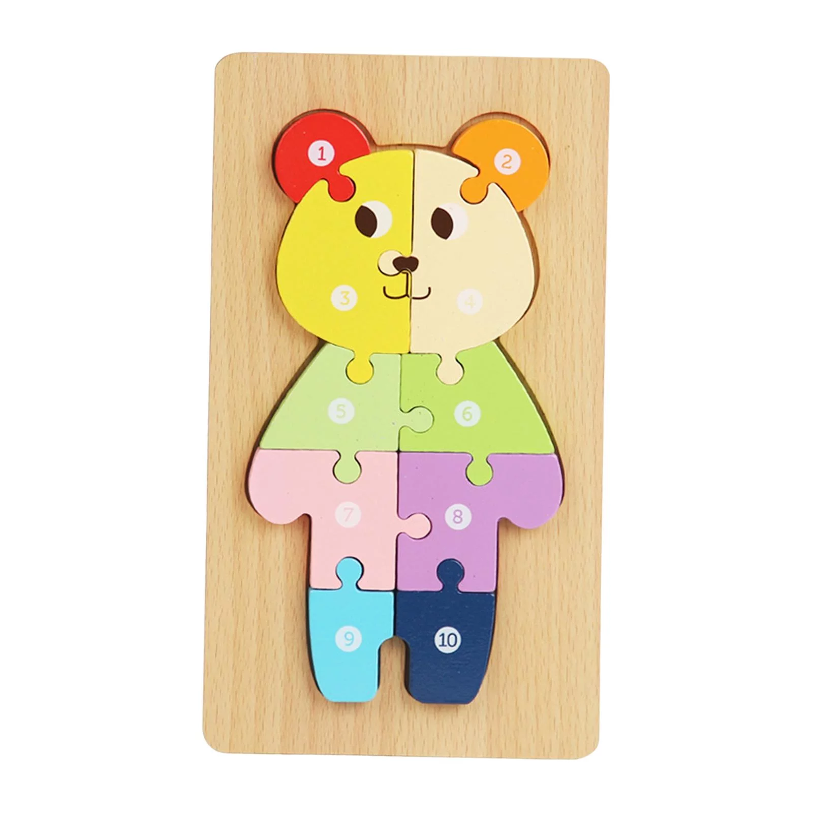 Kids Wooden Puzzle, Early Learning, Fine Motor Skills, Montessori Toys, Kids Playset Toys for Birthday Gifts Bear