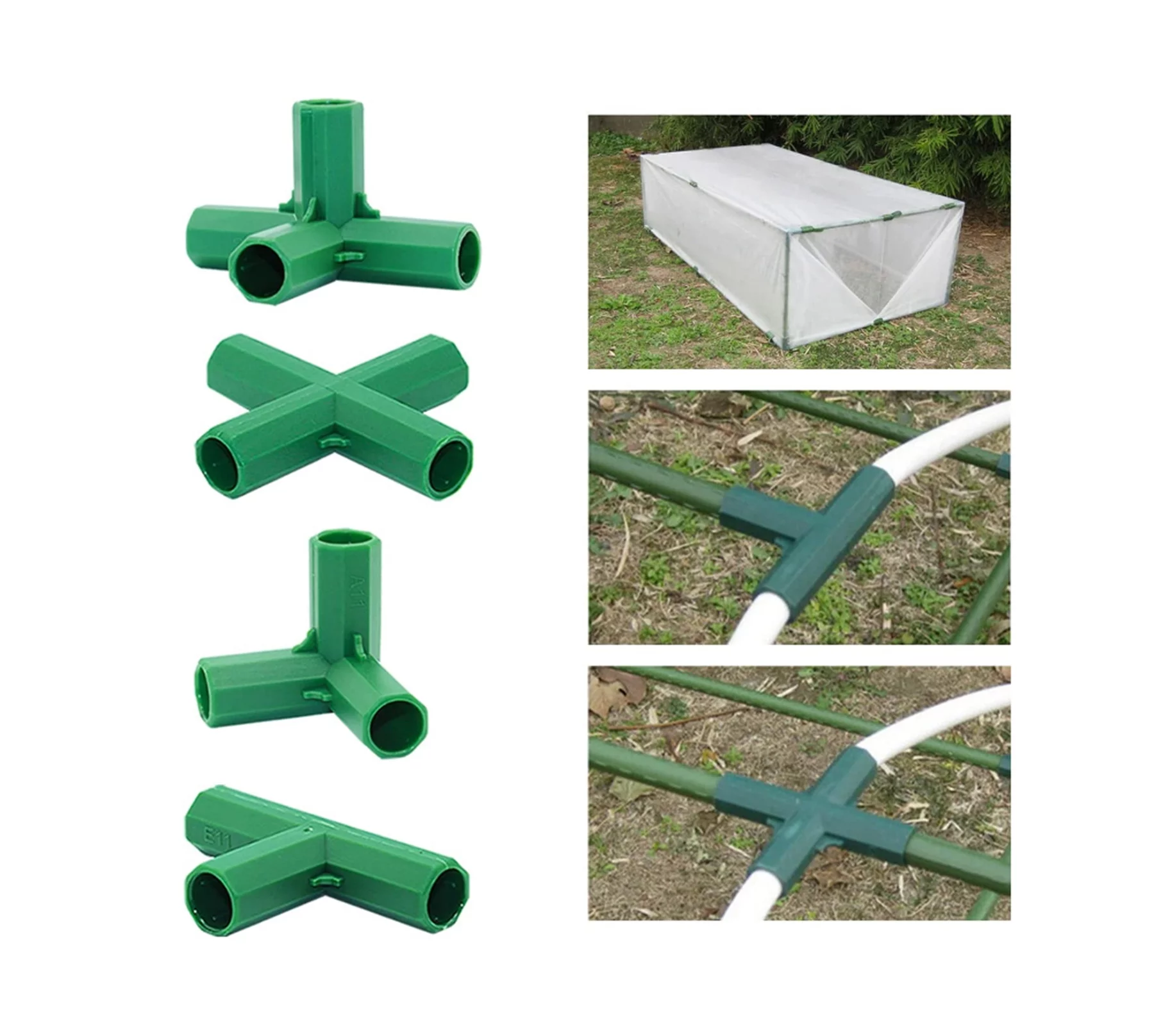 20PCS Fitting 4 Types Stable Support Heavy Duty Greenhouse Frame Building Connector