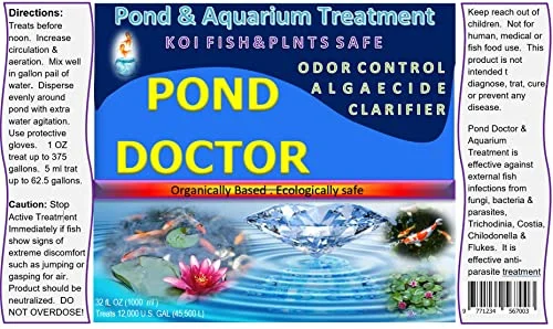 Pond & Aquarium Potassium Permanganate Solution/Clarifier/KOI Fish and Plants Safe/Same Day Ship / 32 OZ