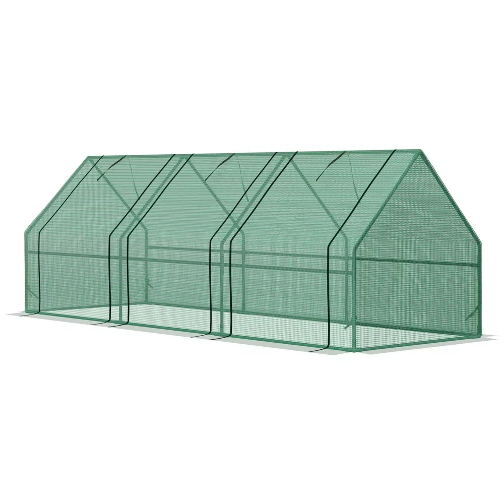 YZL 9' x 3' x 3' Mini Greenhouse Portable Hot House with Large Zipper Doors & Water/UV PE Cover for Outdoor and Garden