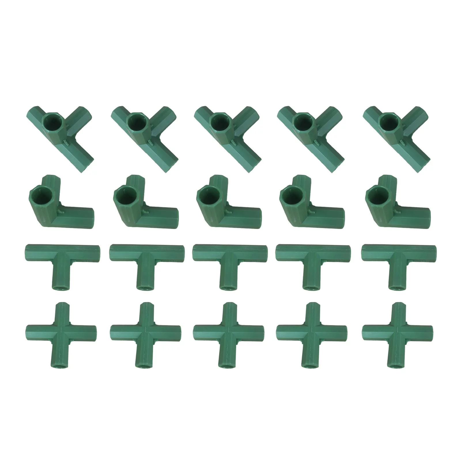 20Pcs Green 11mm Greenhouse Joints Building Fittings Gardening Awning Joints