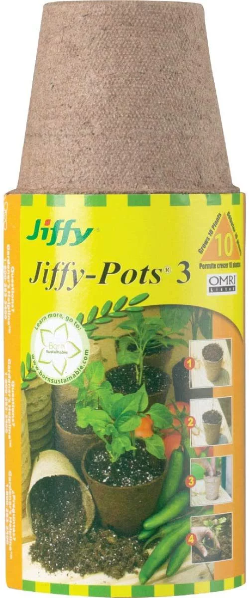 Jiffy 3 in Pots