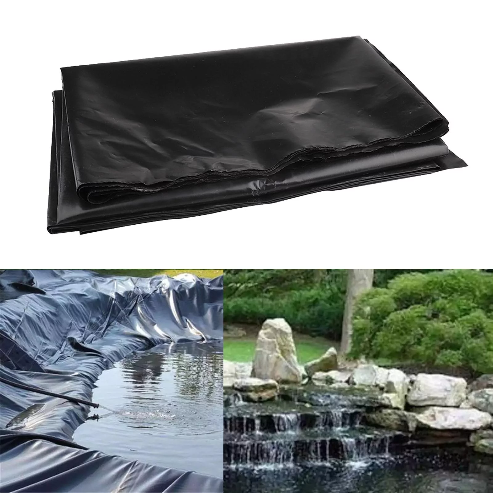 1PCS Pond Liner Garden Waterfall Liner Cloth Fish Pond Liner Insulation Film Black 2x3M