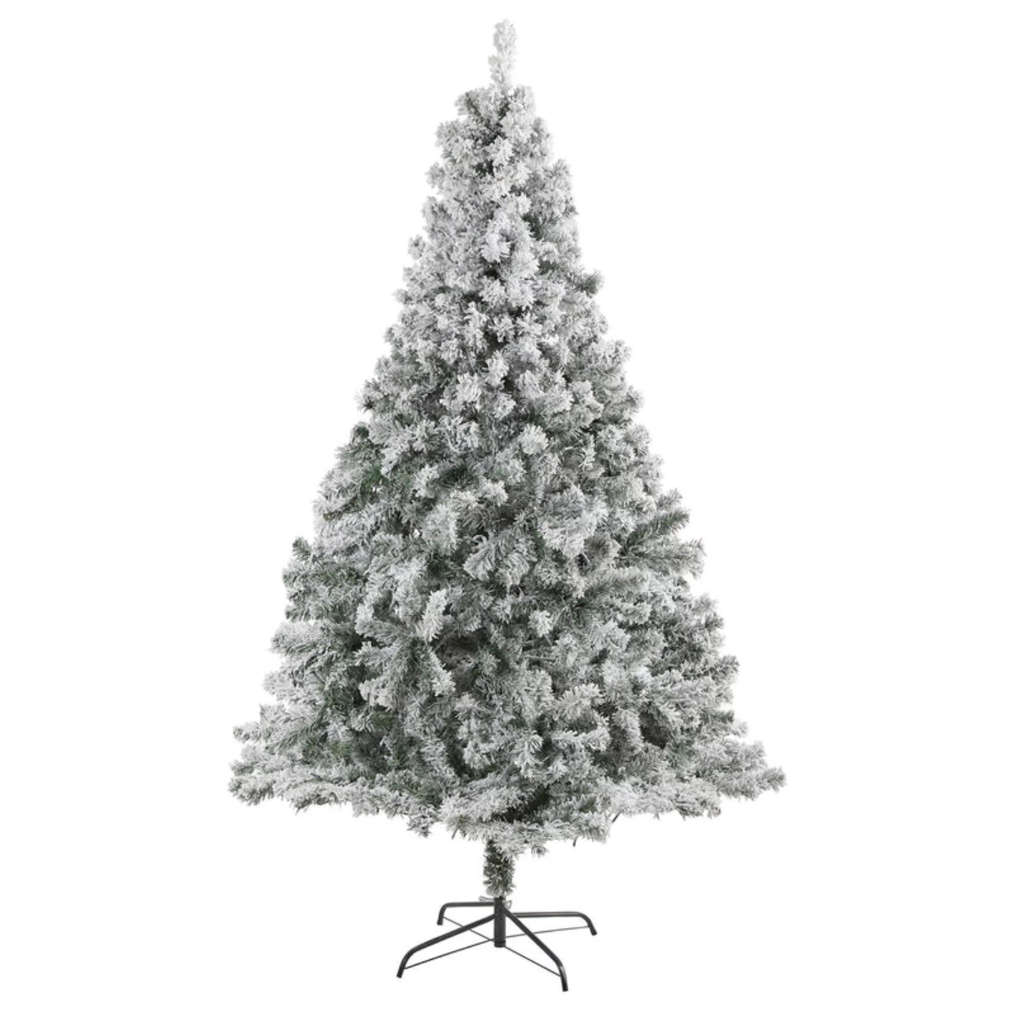 Nearly Natural 7' Flocked Rock Spruce Artificial Christmas Tree, Unlit