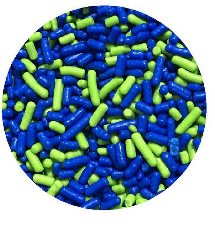 Sprinkle Deco® Lime Green and Blue Cake Pop Cookie Cupcake Cakes Semi-Sweet Edible Confetti Decorations Sprinkles Desert Jimmies Toppers