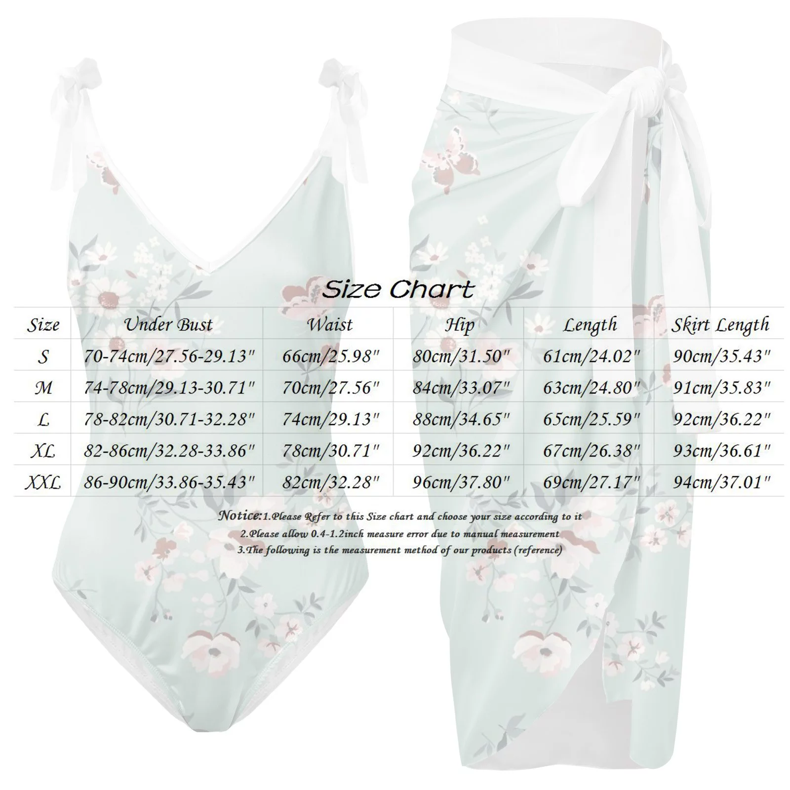 Summer Mini Skirt Womens V Neck Flower Printed Swimsuit Apron Skirt Bikini Sets Mini Skirts For Women Uk