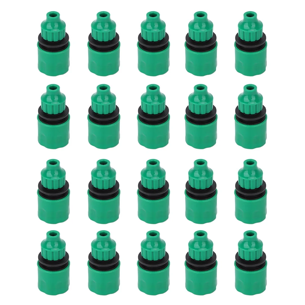 Verdant Touch Irrigation Connector 20Pcs 4/7 Quick Connection Gardening Irrigation Water Hose Pipe Connector Fitting