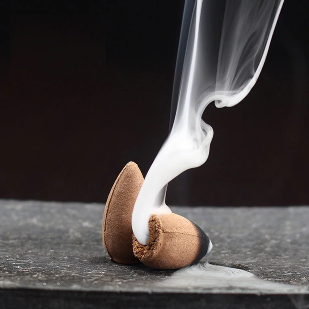 EUWBSSR 50 Pcs Backflow Incense Cones 5 Mixed Natural Scents Sandalwood Rose Lily Tulips Rosemary Lavender