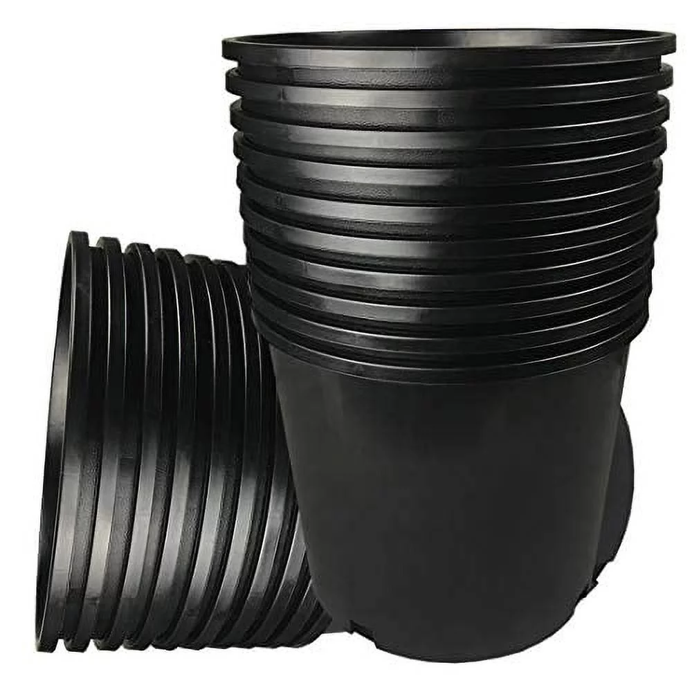 20-Pack 3 Gallon Premium Black Plastic Nursery Plant Container Garden Planter Pots (3 Gallon)
