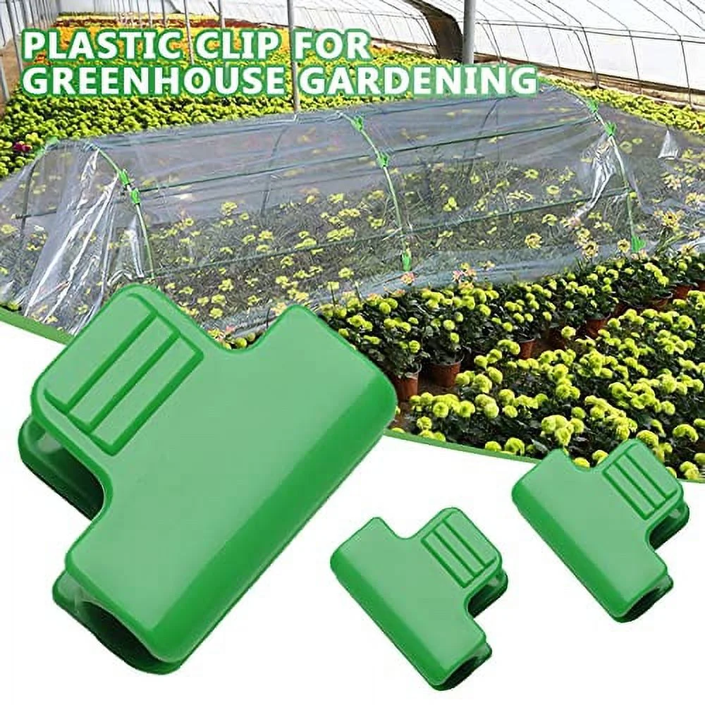 30 Pieces Greenhouse Clamps Film Row Cover Netting Tunnel Hoop Clip Frame Shading Net Rod Clip Greenhouse Film Clamps for Season Plant Extension Support, 19mm