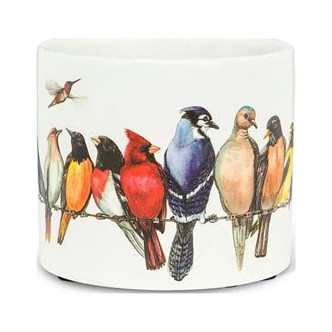 Abbott Collection  3 in. Birds on Wire Planter, Multi - Extra Small