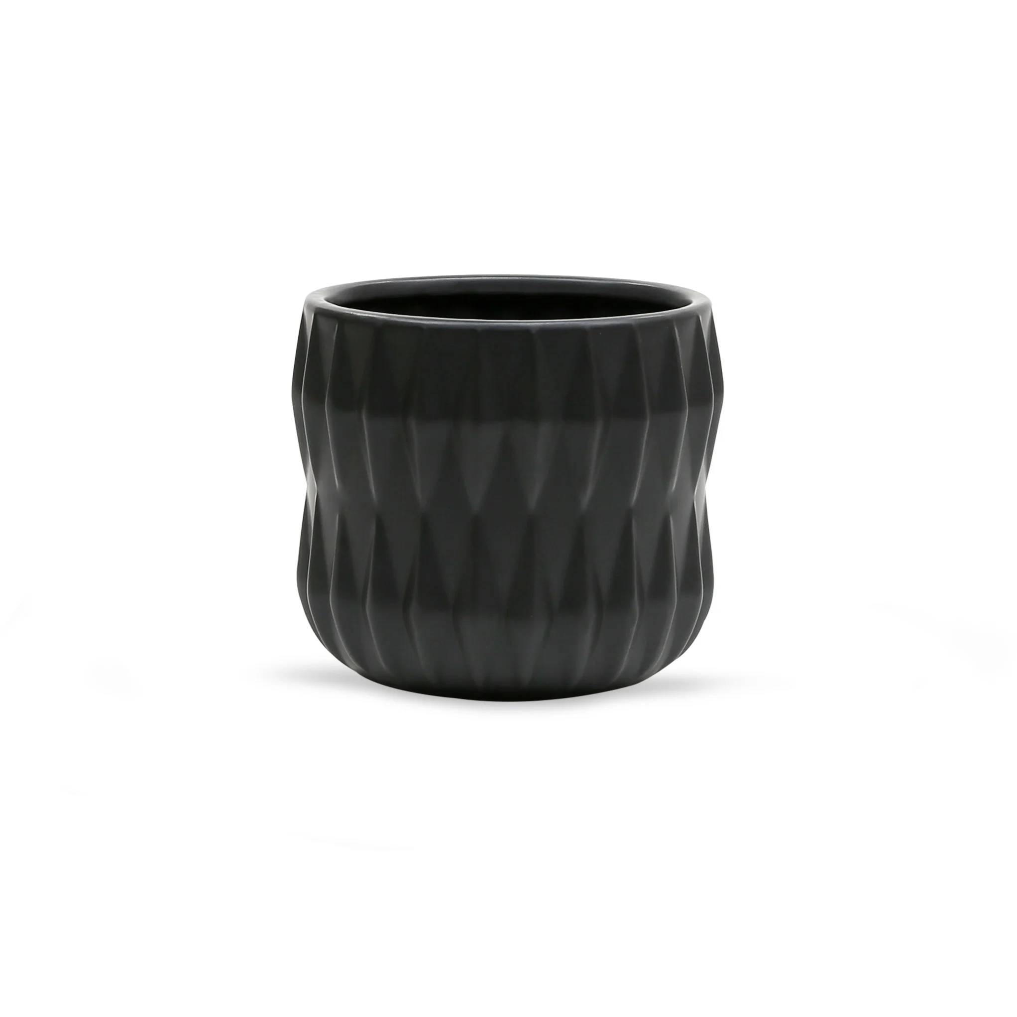 WGV Small Unique Black Ceramic Pot - 4.5