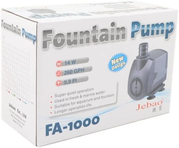 Jebao FA-1000 Submersible Fountain Pump, 260GPH