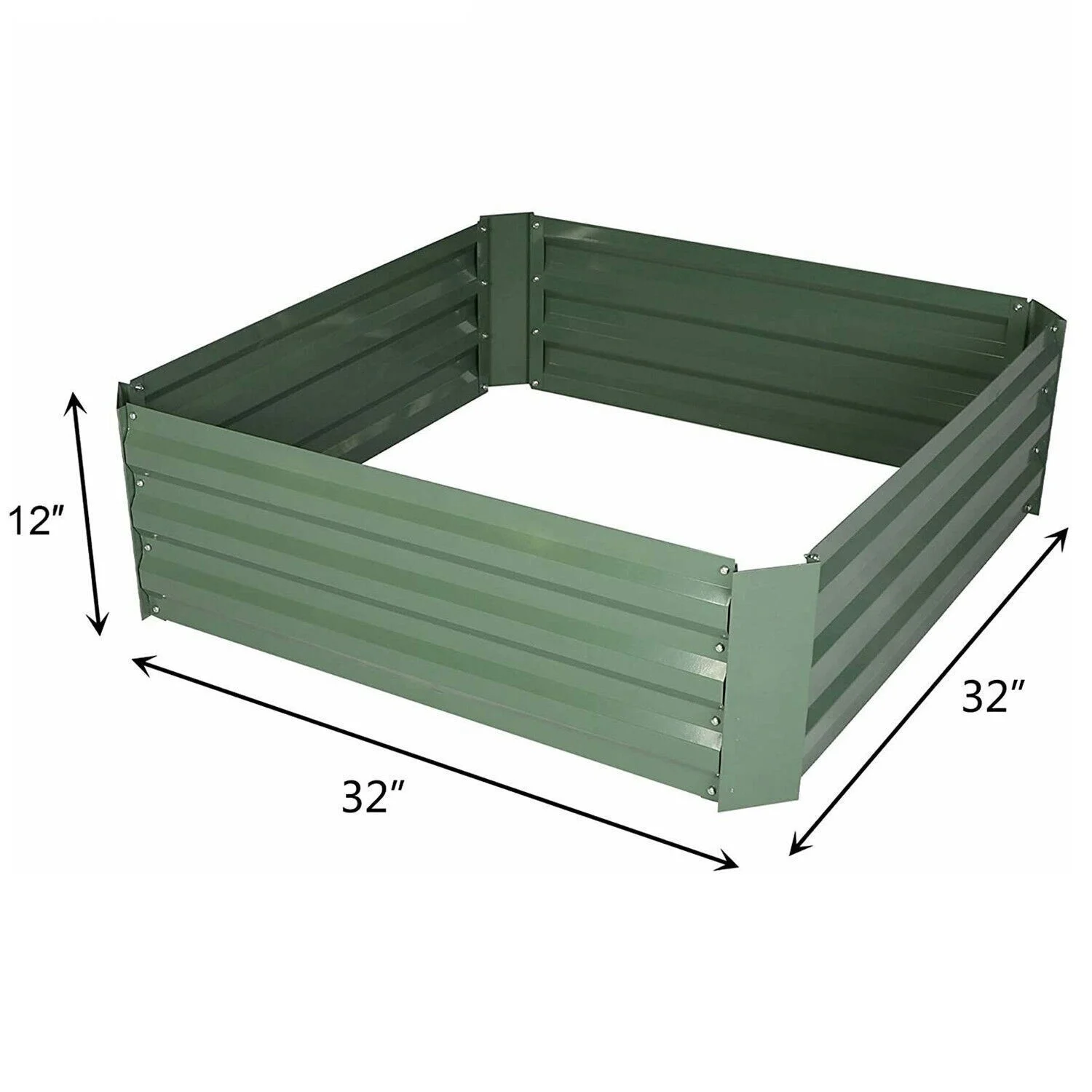 ZJbiubiuHome Raised Garden Bed Steel Planter Box Galvanized Anti-Rust Coating Planting Vegetables Herbs and Flowers for Outdoor