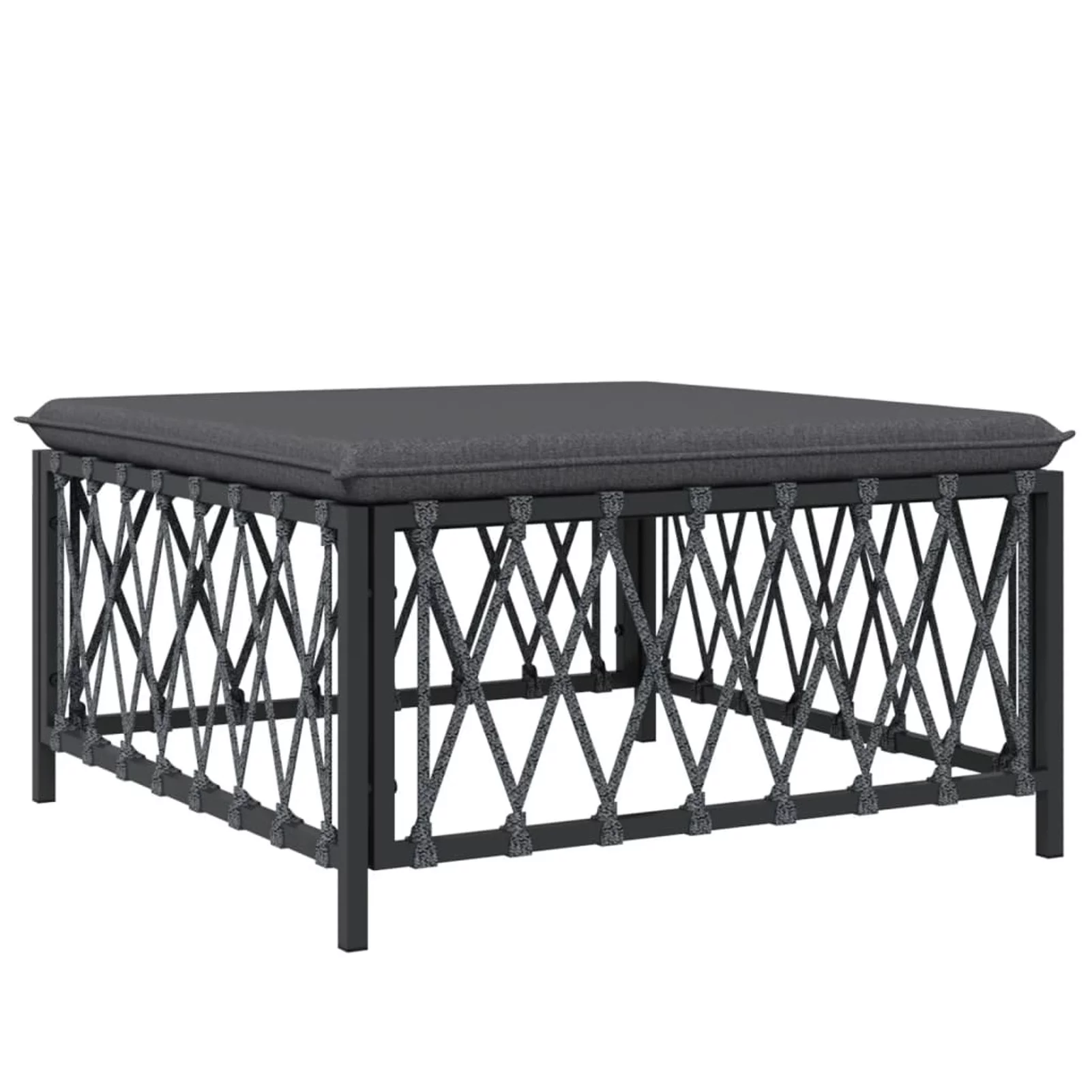 Dcenta 8 Piece Patio Set with Cushions Anthracite Steel