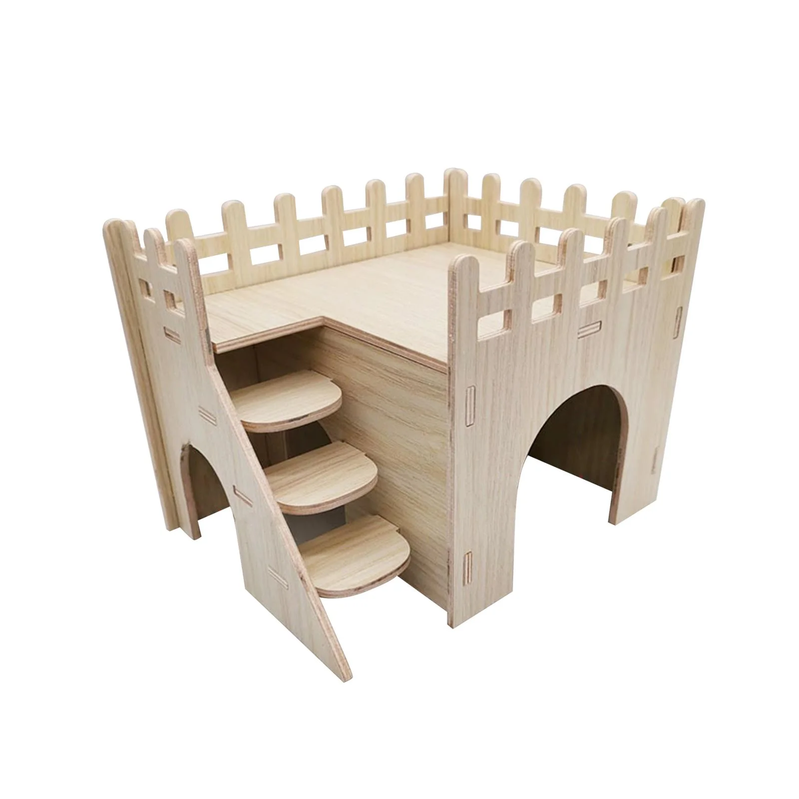 Hamster House Playground Exercise Toy Assemble Exploring Toys Hideout Small Cage Nesting Villa for Hamster Gerbils Hedgehog Guinea Pig Mice 20cmx15cmx15cm