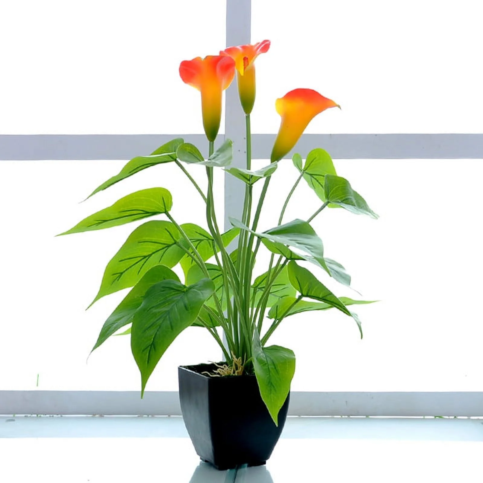 YDNGF Simulated Plant Bonsai Simulated Flower Calla Lily Simulation Bonsai Simulation Flower Calla Lily Orange Suitable for Any Scene