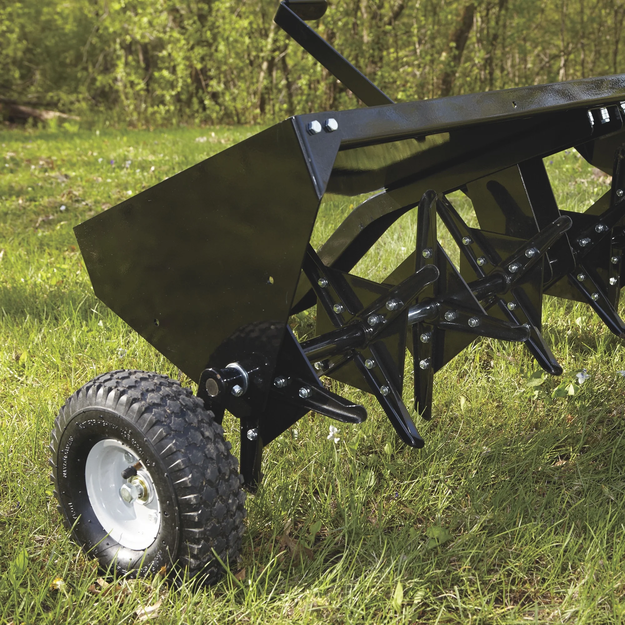 Strongway Tow-Behind Plug Lawn Aerator, 48in.W, 32 Coring Plugs