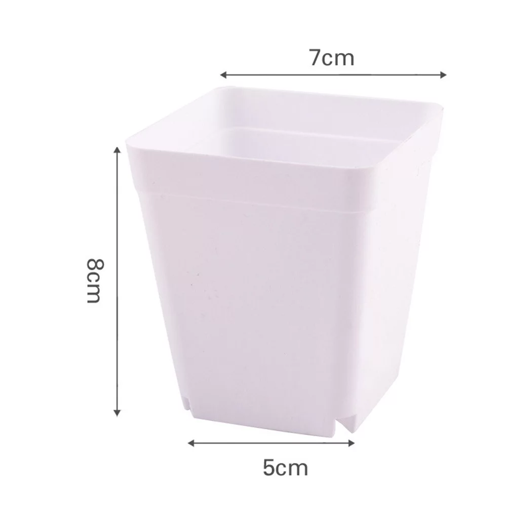 10 Pcs Succulent Small Square Flower Pot Plastic Frosted Square Pot Garden Tools