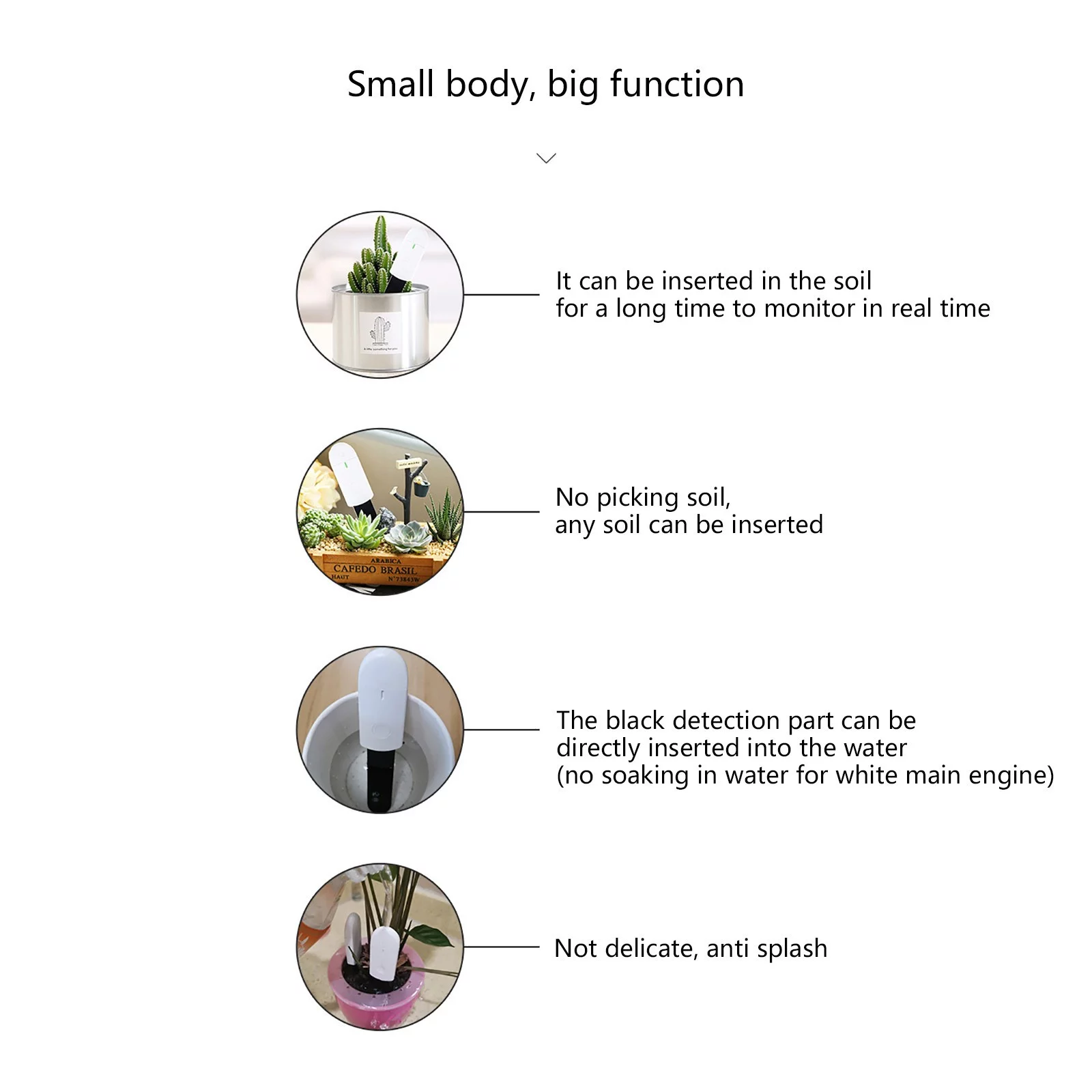 MVNSFEW Self Watering Starting Trays Soil-Moisture Flower Soil-Moisture Hygrometer Gardening