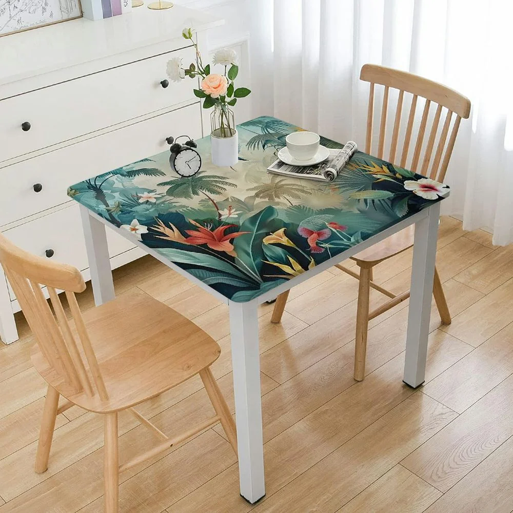 QCPP Flower Plant Leaves Trees Sunset Road Ink Wash Nature Landscape Summer Fall Spring Great for Home Kitchen/Parties/Holiday Dinner white